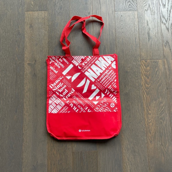 FREE Medium Lululemon Reusable Tote Bag - Red - Picture 2 of 4